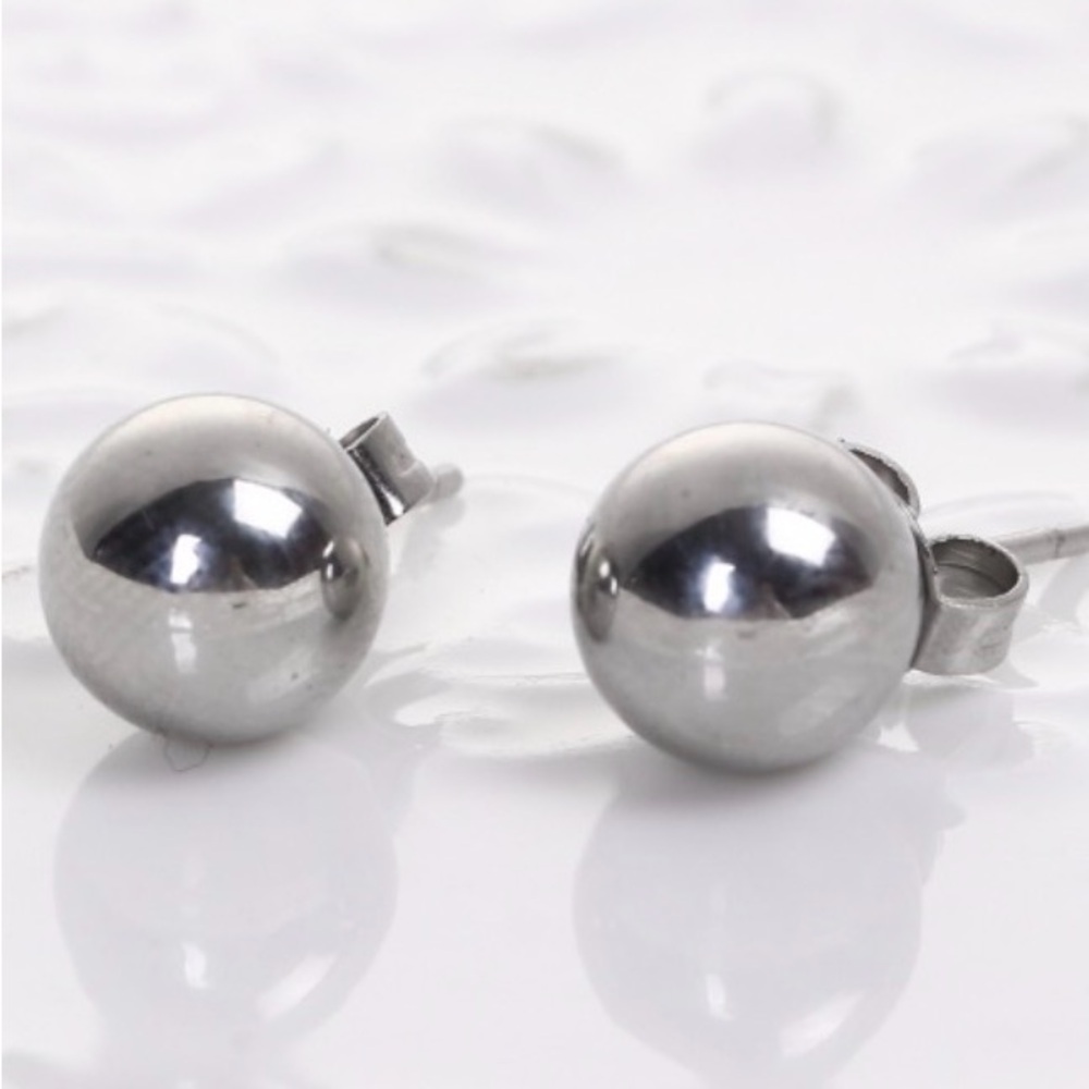 Stainless Steel Stud Earrings (10mm)